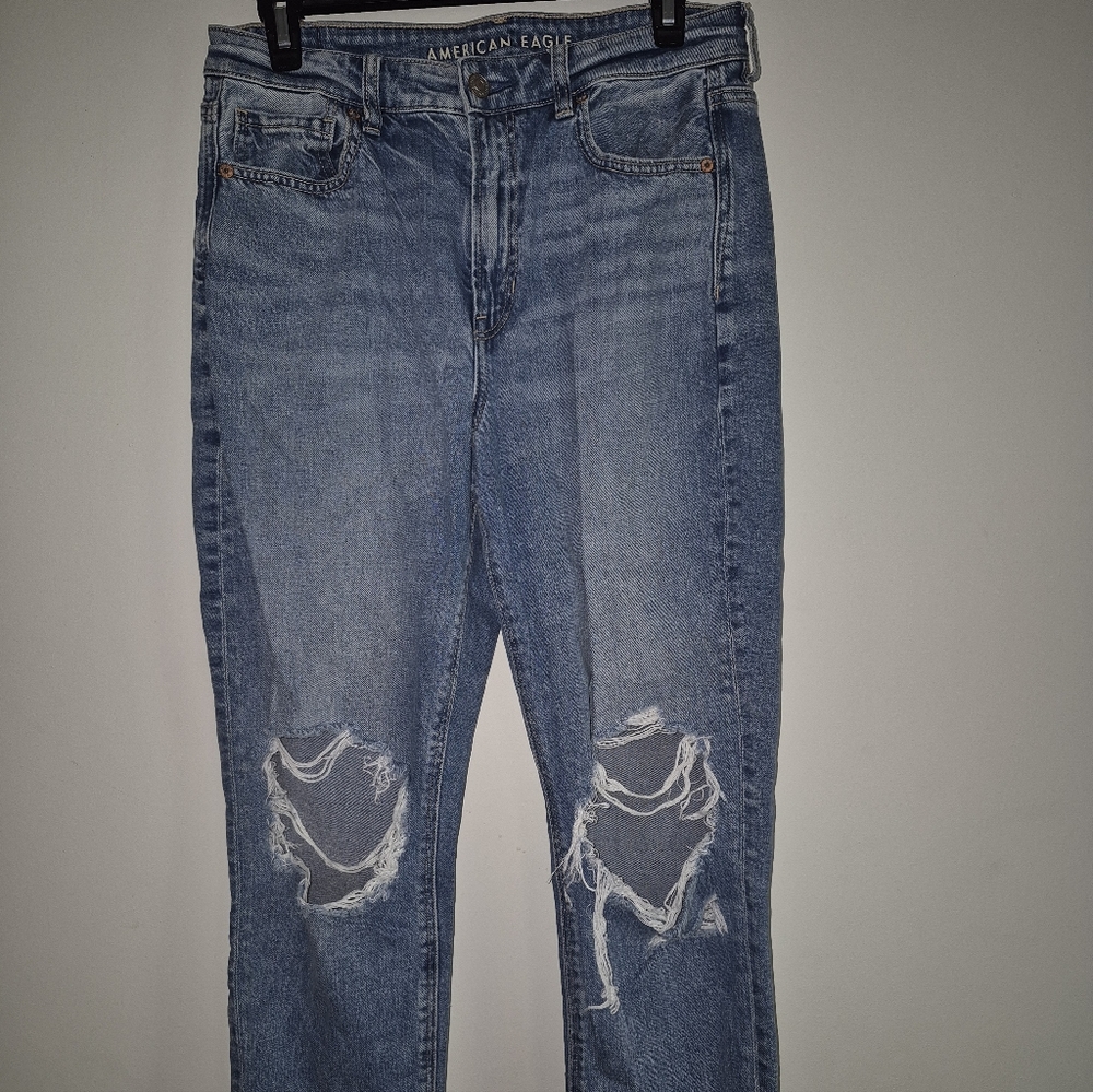 American Eagle Outfitters Women's Distressed Blue Jeans